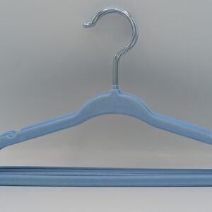 Light Blue Velvet Baby 5 Pk Clothes Hanger